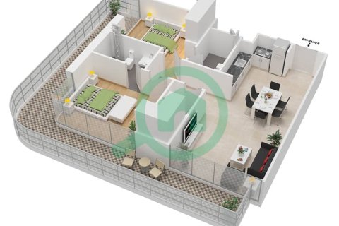 Квартира с 2 спальнями в AZIZI GRAND, Dubai Sports City, ОАЭ №97092 7