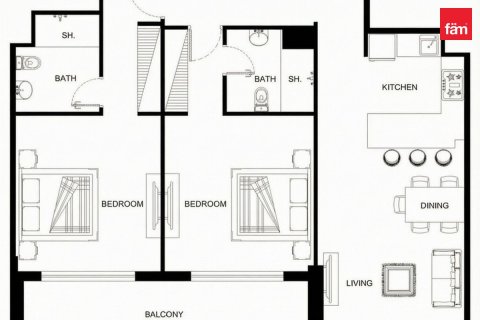 Apartment de 2 dormitorios en Arjan, UAE No. 205573 11