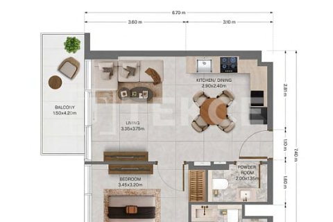 Квартира с 2 спальнями в Dubai Land, ОАЭ №208444 28