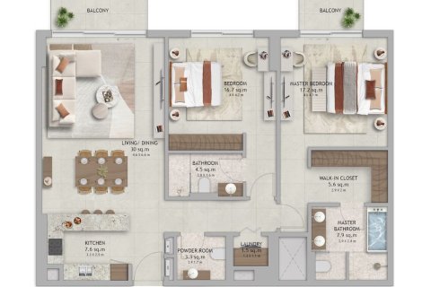 Apartment de 1 dormitorio en Dubai Land, UAE No. 153404 3