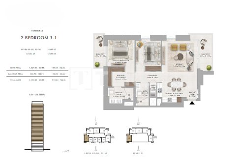 Apartment de 3 dormitorios en Dubai, UAE No. 135985 13