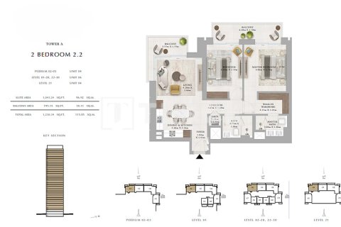 Apartment de 3 dormitorios en Dubai, UAE No. 135985 12
