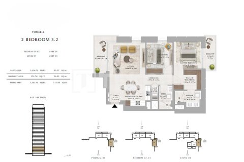 Apartment de 3 dormitorios en Dubai, UAE No. 135985 15