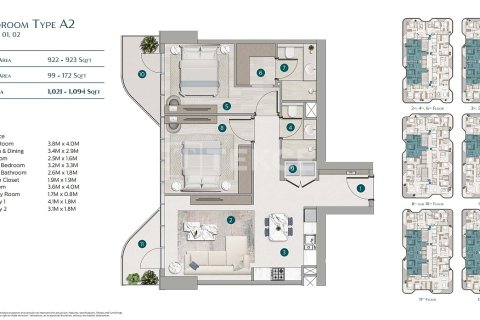 Apartment de 2 dormitorios en Dubai, UAE No. 124821 31
