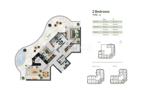 Apartment de 1 dormitorio en Al Marjan Island, UAE No. 144721 17