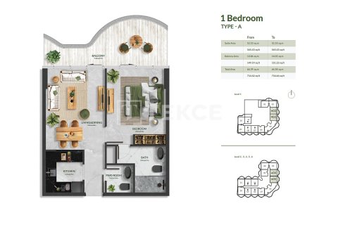 Apartment de 1 dormitorio en Al Marjan Island, UAE No. 144721 14