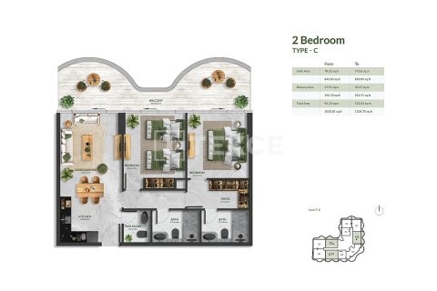 Apartment de 1 dormitorio en Al Marjan Island, UAE No. 144721 19