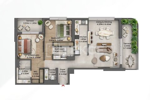Penthouse de 4 chambres à Dubai, UAE No. 134367 21
