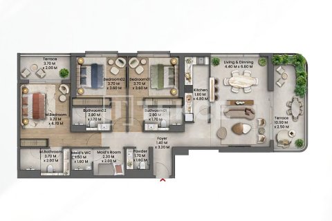 Penthouse de 4 chambres à Dubai, UAE No. 134367 22