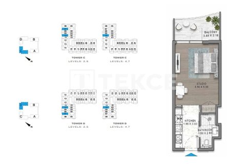 Appartement de 1 chambre à Golf City, UAE No. 222306 19