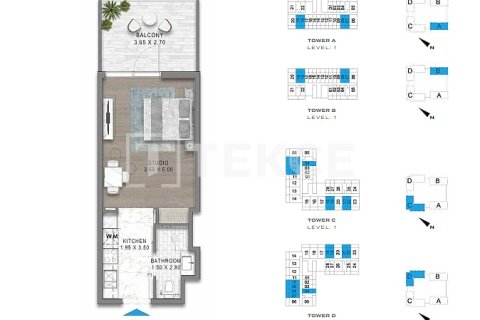 Appartement de 1 chambre à Golf City, UAE No. 222306 20