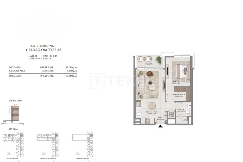 Apartment de 3 dormitorios en Dubai, UAE No. 136234 20