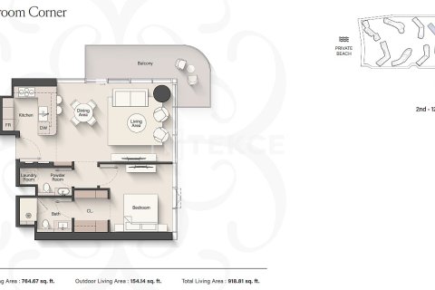 Appartement de 2 chambres à Dubai, UAE No. 143984 21