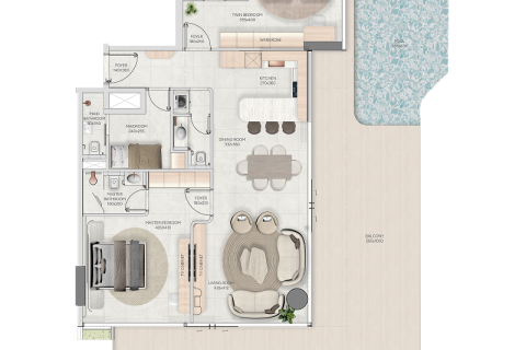 Apartment de 1 dormitorio en Dubai, UAE No. 153508 13