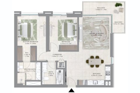 1 غرف نوم شقة في Dubai Creek Harbour, الإمارات العربية المتحدة رقم 153792 5