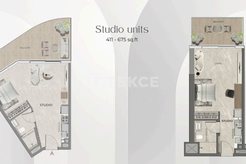 Appartement de 1 chambre à Dubai, UAE No. 143222 26