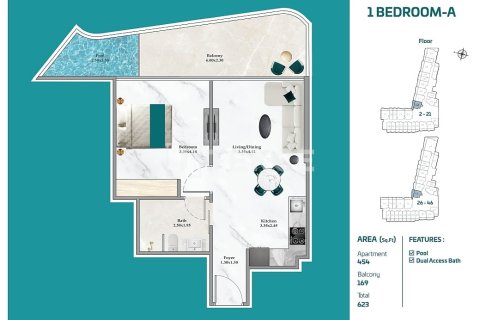 Apartment de 2 dormitorios en Dubai, UAE No. 120190 27