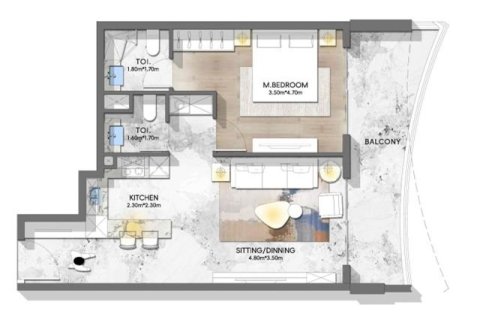 Apartment de 1 dormitorio en Dubai, UAE No. 153542 18