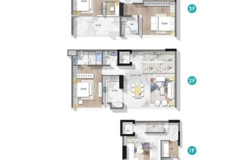 Apartment de 1 dormitorio en Dubai, UAE No. 153542 15