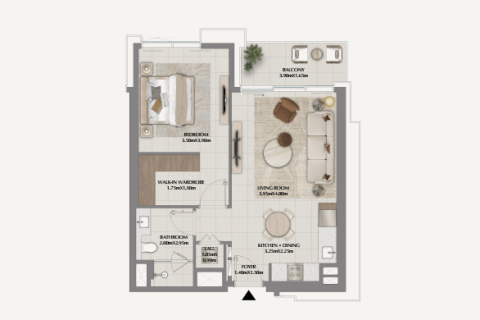 Apartment de 1 dormitorio en Dubai, UAE No. 153496 6