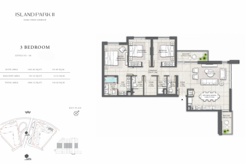 Appartement de 3 chambres à Dubai Creek Harbour (The Lagoons), UAE No. 224640 10