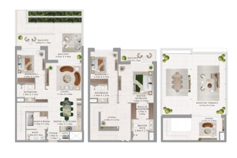 1 غرف نوم شقة في Dubai Creek Harbour, الإمارات العربية المتحدة رقم 153658 3