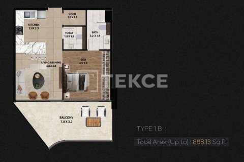 Квартира с 1 спальней в Arjan, ОАЭ №167437 22