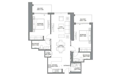 Appartement de 2 chambres à Dubai, UAE No. 217671 13