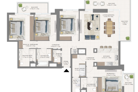 Apartment de 1 dormitorio en Dubai Marina, UAE No. 153639 14