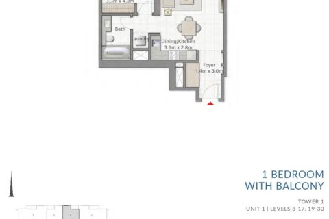 1 غرف نوم شقة في Dubai Creek Harbour, الإمارات العربية المتحدة رقم 153728 4