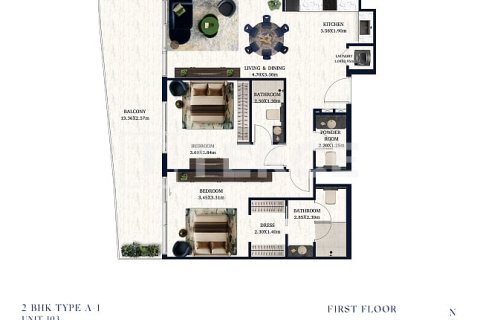 Appartement de 1 chambre à Al Marjan Island, UAE No. 144838 20