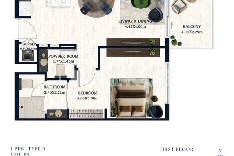 Appartement de 1 chambre à Al Marjan Island, UAE No. 144838 19