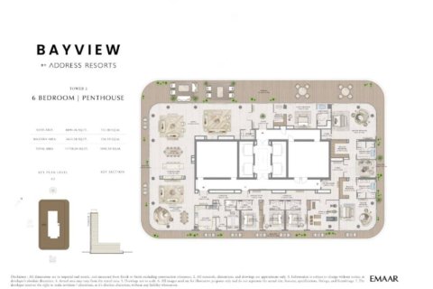 6 غرفة نوم بانتهاوس في EMAAR Beachfront, الإمارات العربية المتحدة رقم 43443 10
