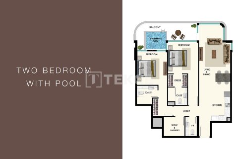 Appartement de 2 chambres à Mohammed Bin Rashid City, UAE No. 133942 16