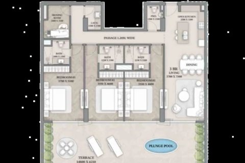 Apartment de 1 dormitorio en Dubai, UAE No. 153494 6