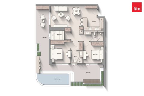 Apartment de 2 dormitorios en Dubai, UAE No. 226832 10