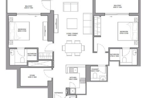 Apartment de 1 dormitorio en Sobha Hartland, UAE No. 153593 18
