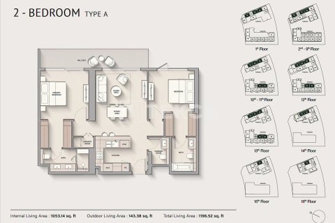 Appartement de 2 chambres à Dubai Silicon Oasis, UAE No. 106674 10