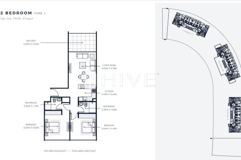 Appartement de 1 chambre à Meydan, UAE No. 39308 10