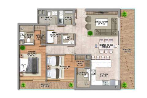 1 bedroom Apartment in Dubai, UAE No. 153586 3