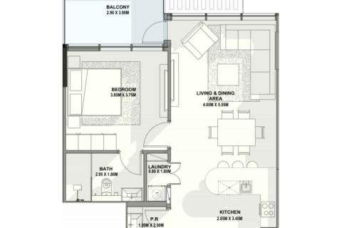 Apartment de 1 dormitorio en Dubai, UAE No. 153515 5