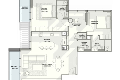 Apartment de 1 dormitorio en Dubai, UAE No. 153515 4