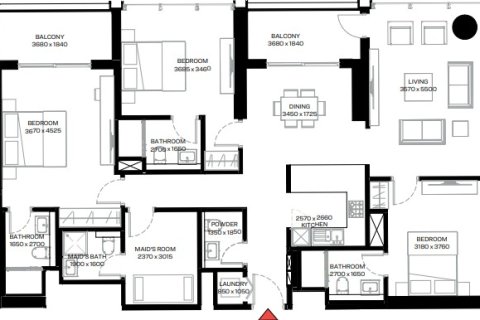 3 غرف نوم شقة في SOBHA HARTLAND Sobha Hartland, الإمارات العربية المتحدة رقم 96567 8