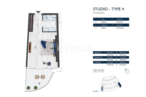 Apartamento tipo estudio Estudio en Ras Al Khaimah, UAE No. 144729 15