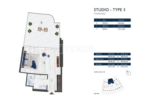 Apartamento tipo estudio Estudio en Ras Al Khaimah, UAE No. 144729 14