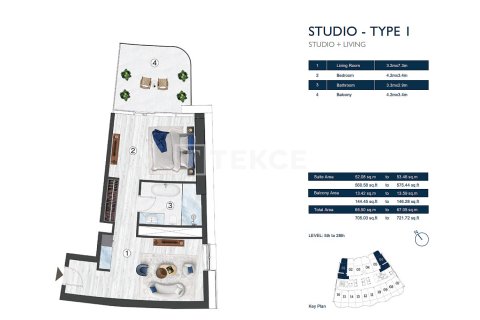 Apartamento tipo estudio Estudio en Ras Al Khaimah, UAE No. 144729 12