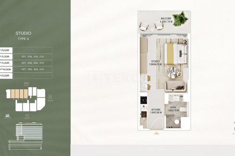 Квартира с 1 спальней в Аль-Сатва, ОАЭ №160306 16