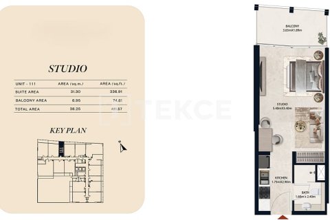 Apartment de 2 dormitorios en Jumeirah Village Circle, UAE No. 155292 20