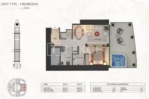 Appartement de 1 chambre à Dubai, UAE No. 203355 29