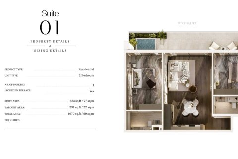 2 غرف نوم شقة في Jumeirah Village Triangle, الإمارات العربية المتحدة رقم 153424 13